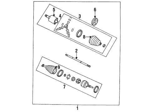 1997 Pontiac Bonneville Front Wheel Drive Shaft Kit Diagram for 26060182