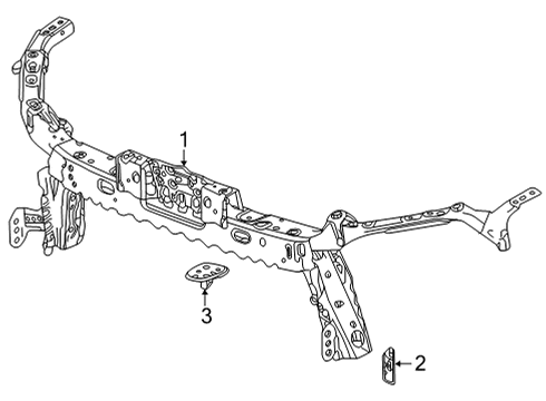 2022 Chevy Bolt EUV Radiator Support Diagram