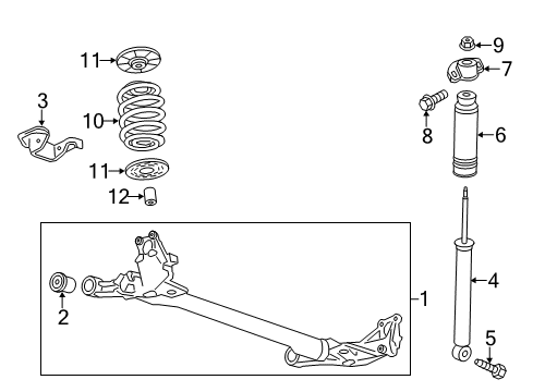 2015 Chevy Volt Rear Spring Diagram for 22810673