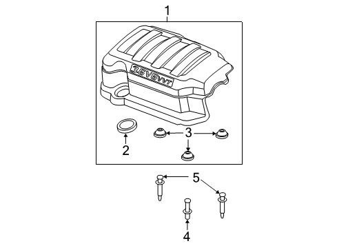 2017 GMC Acadia Limited Engine Appearance Cover Diagram