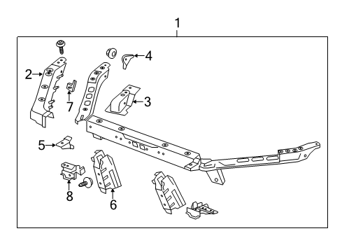 2016 Cadillac ATS Radiator Support Diagram 2 - Thumbnail