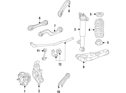 2018 Buick Regal TourX Bushing Assembly, Rear Suspension Support Diagram for 23109308