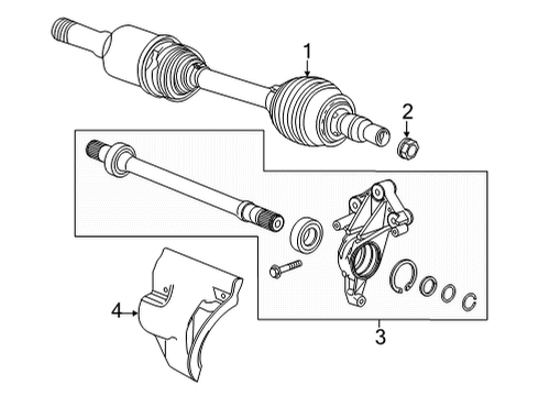 2021 Buick Envision Drive Axles - Front Diagram