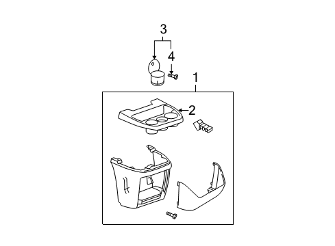 2014 Chevy Express 2500 Front Console Diagram 2 - Thumbnail