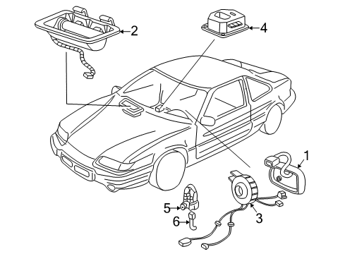 2001 Buick Century Air Bag Components Diagram