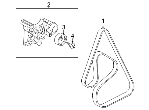 2005 Pontiac Grand Prix Belts & Pulleys, Cooling Diagram 2 - Thumbnail