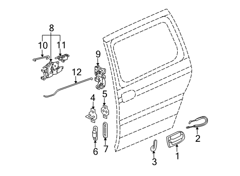 2006 Chevy Uplander Rear Door Diagram