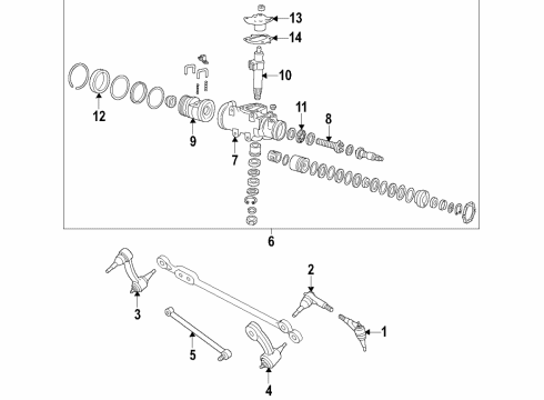 2007 GMC Savana 1500 P/S Pump & Hoses, Steering Gear & Linkage Diagram 2 - Thumbnail