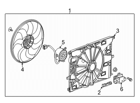 2021 Chevy Trailblazer Cooling System, Radiator, Water Pump, Cooling Fan Diagram 1 - Thumbnail