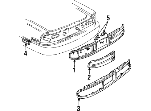 1991 Buick Park Avenue Lamp Assembly, Tail Diagram for 5976874