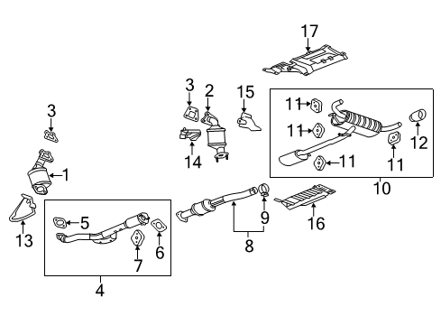 2012 Chevy Equinox Gasket, Catalytic Converter Diagram for 25801015