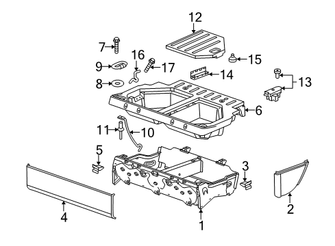 2009 Chevy HHR Panel Assembly, Rear Floor Panel Trim *Gray Diagram for 25794943