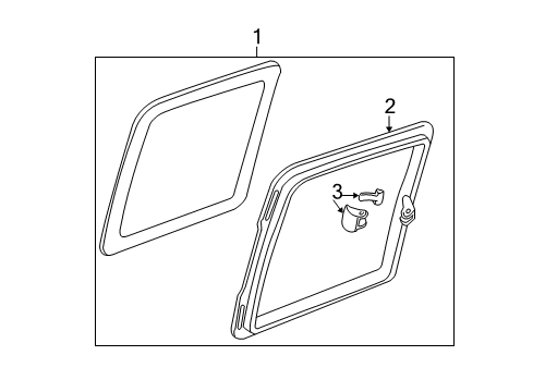 1999 Chevy Silverado 1500 Side Glass Diagram