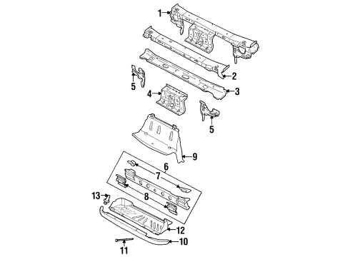 2001 Saturn SL1 Radiator Support Diagram