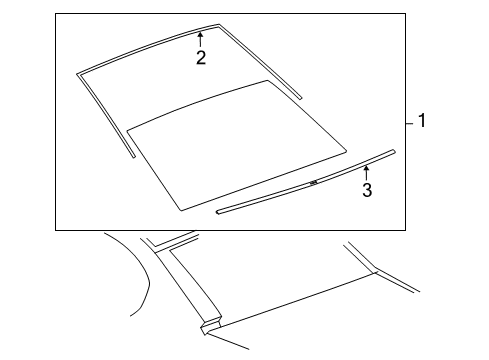 2016 Chevy Cruze Glass, Reveal Moldings Diagram 1 - Thumbnail