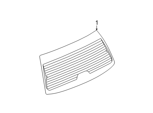 2006 Chevy Equinox Lift Gate - Glass & Hardware Diagram