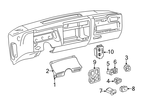 1995 Chevy Blazer CLUSTER A Diagram for 16168075