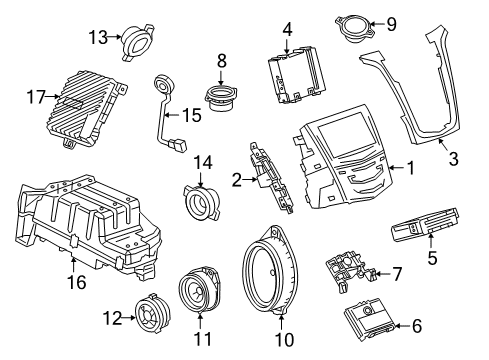 2017 Cadillac Escalade ESV Navigation System Diagram