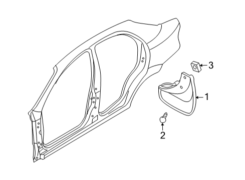 2004 Chevy Aveo Exterior Trim - Quarter Panel Diagram