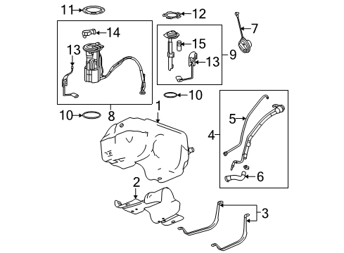 2009 Chevy Equinox Module Kit,Fuel Tank Fuel Pump (W/O Fuel Level Sensor) Diagram for 19153667