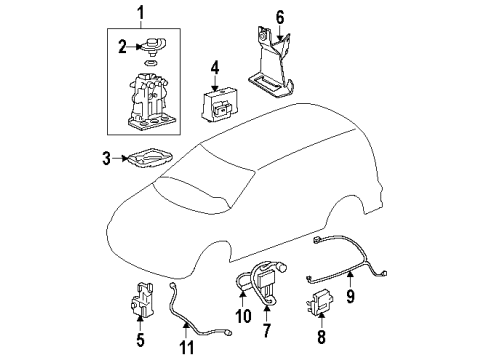 1998 Oldsmobile Silhouette BRACKET, Electronic Brake Control Diagram for 10249398