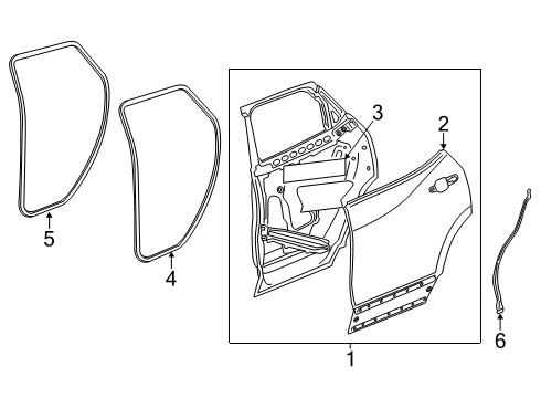 2021 Chevy Blazer Panel Assembly, Rear S/D Otr Diagram for 84434635