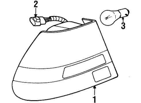 1997 Saturn SL2 Tail Lamps Diagram