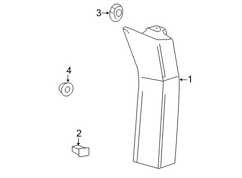 2008 Cadillac SRX Lamp Assembly, Tail Diagram for 25936965