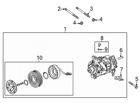 2022 Cadillac CT4 Plug, A/C Cmpr Oil Drn Diagram for 84664209