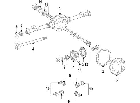 1999 Chevy Express 3500 Rear Axle, Differential, Propeller Shaft Diagram 2 - Thumbnail