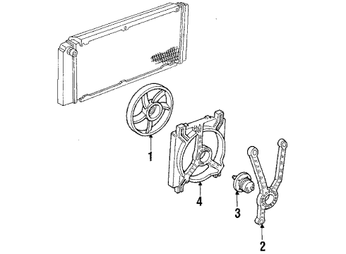 1988 Pontiac Bonneville Cooling System, Radiator, Water Pump, Cooling Fan Diagram 1 - Thumbnail