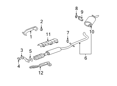 2004 Buick LeSabre Exhaust Components Diagram