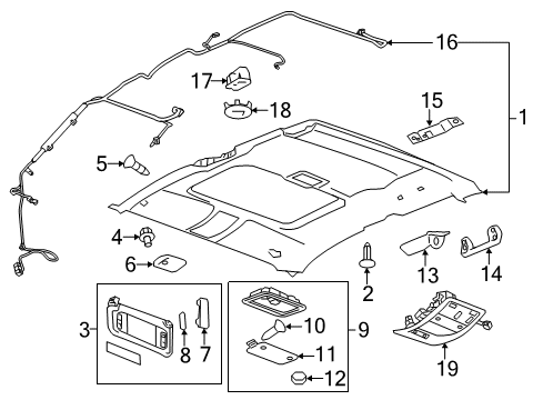 2011 GMC Sierra 2500 HD Interior Trim - Cab Diagram 5 - Thumbnail