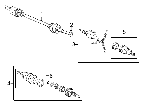 2008 Saturn Vue Drive Axles - Rear Diagram