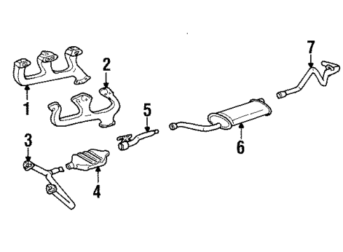 1988 Chevy C2500 Exhaust Muffler Assembly Diagram for 15576680