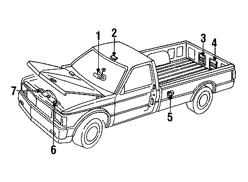 1991 Chevy S10 Label,Off Road Caution Diagram for 15661649