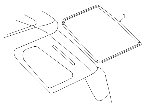 2012 GMC Terrain Quarter Panel - Glass & Hardware Diagram