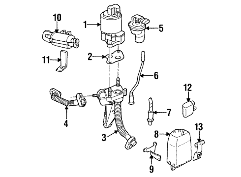 1999 Oldsmobile Intrigue Sensor Asm,Intake Air Temperature Diagram for 12160246