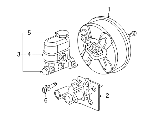 2003 Chevy Silverado 2500 HD Hydraulic System, Brakes Diagram 3 - Thumbnail