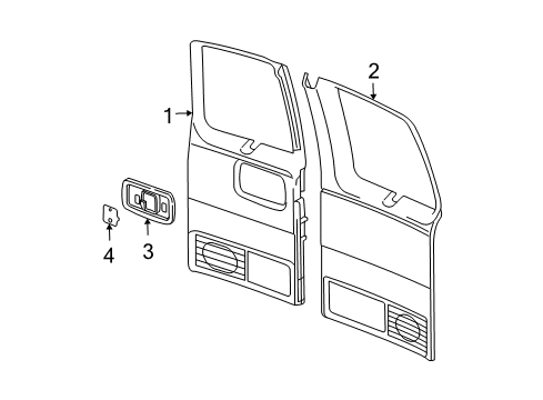 2005 GMC Savana 1500 Interior Trim - Back Door Diagram 1 - Thumbnail