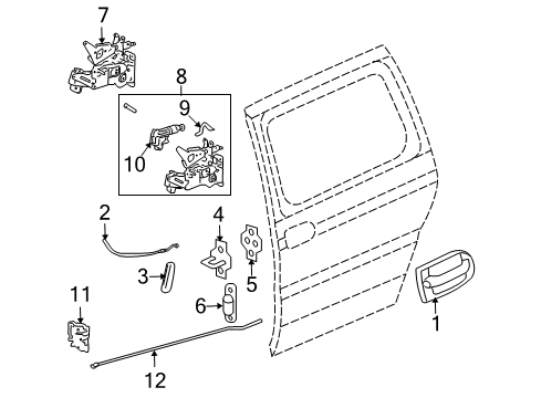 2006 Pontiac Montana Rear Door Diagram