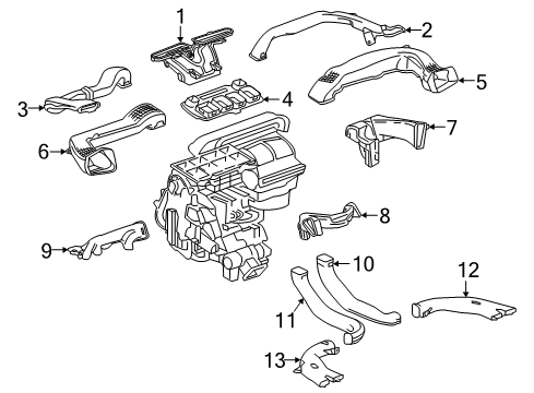 2018 Chevy Traverse Ducts Diagram 1 - Thumbnail