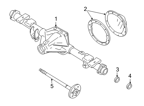 2004 Hummer H2 Axle Housing - Rear Diagram