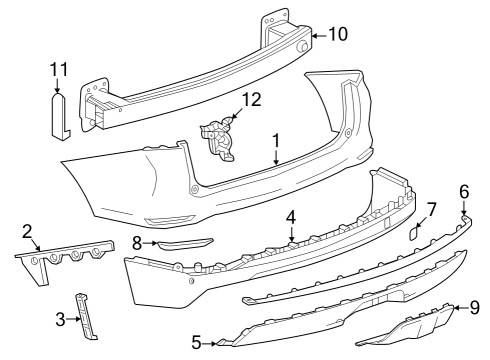 2022 Chevy Equinox Bumper & Components - Rear Diagram 4 - Thumbnail