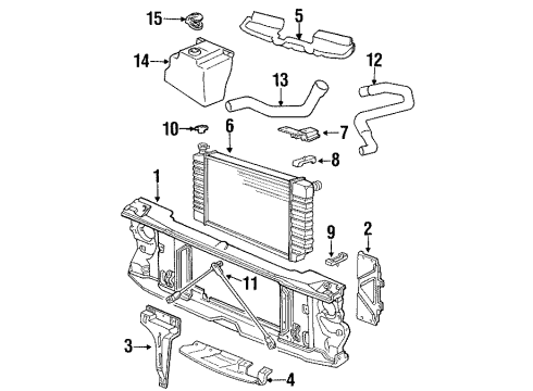 1992 GMC C1500 Radiator Outlet Hose (Lower) Diagram for 15659620