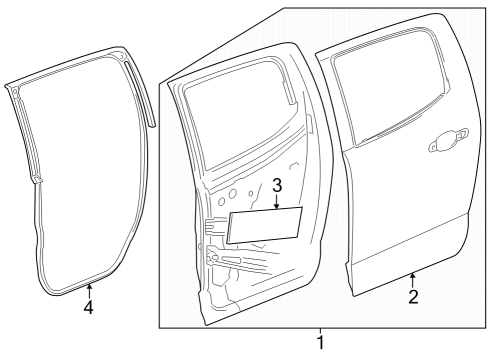 2023 Chevy Colorado Door & Components Diagram 2 - Thumbnail