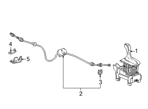 2022 Chevy Trax Gear Shift Control  Diagram