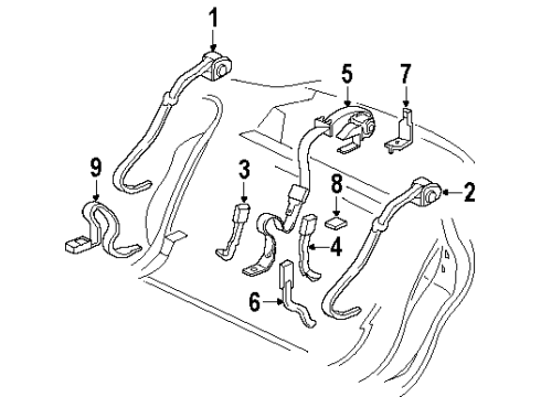 2001 Oldsmobile Aurora Belt Kit,Passenger Seat (Buckle Side) *Neutral L *Neutral Diagram for 12458543