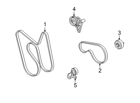 2006 Buick Rainier Belts & Pulleys, Cooling Diagram 2 - Thumbnail