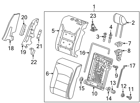 2016 Chevy Cruze Pad Assembly, Rear Seat Back Diagram for 84172734